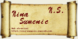 Nina Sumenić vizit kartica